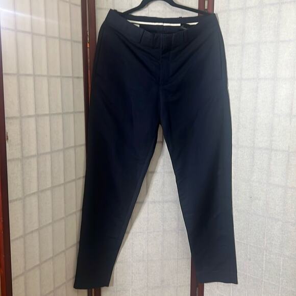 COS BAVY BLUE PLEATED‎ BARREL LEG CHINOS SIZE 34R - Picture 1 of 10